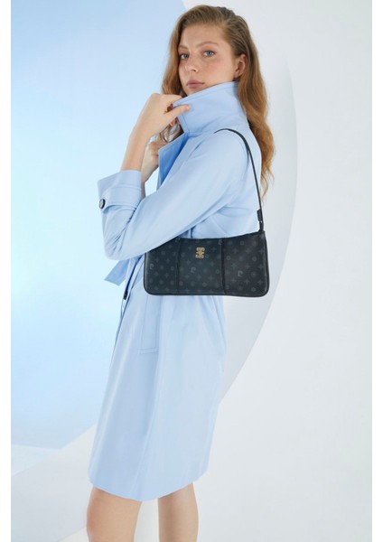 Siyah Monogram Kadın Omuz Çantası 05PO22Y1564