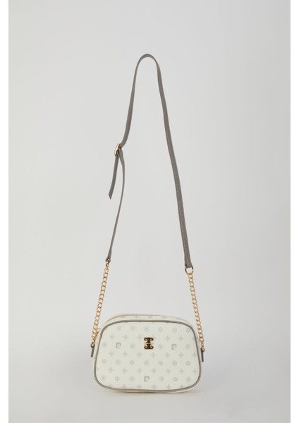 Beyaz Monogram Kadın Omuz Çantası 05PO22Y1543 fiyatları