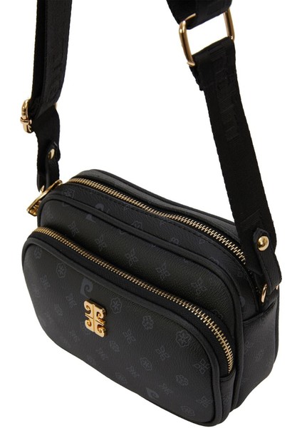 Siyah Monogram Kadın Omuz Çantası 05PO22K1587 fırsatları