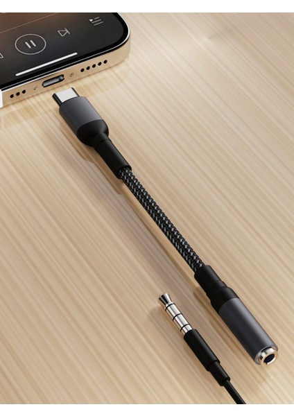 FH15 Type-C To 3.5mm Aux Dönüştürücü Ses Kablosu - 12 cm