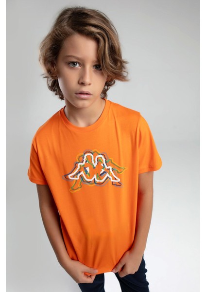 Logo Jonathan Erkek Çocuk Koyu Turuncu Regular Fit Tişört
