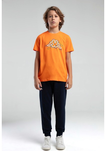 Logo Jonathan Erkek Çocuk Koyu Turuncu Regular Fit Tişört