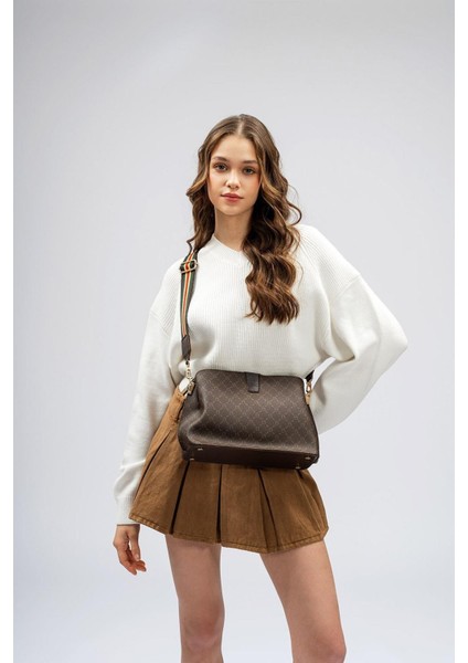 Desenli Kadın El Ve Omuz Çantası