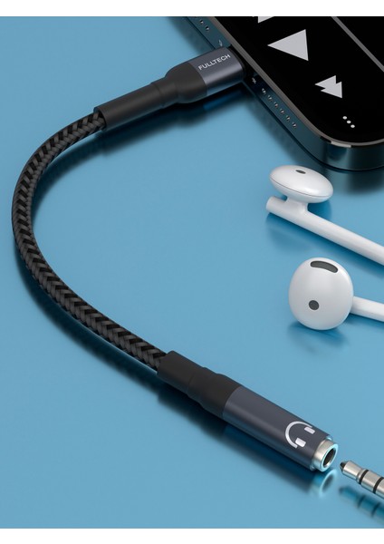 FH17 3.5mm To Lightning Dönüştürücü Kablo | iPhone Uyumlu Aux Adaptör