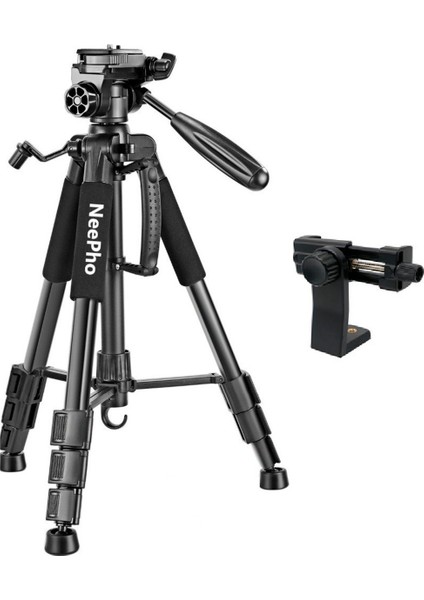 NP-8850 1.75 Metre Profesyonel Alüminyum Tripod | 360° Döner Başlık | Taşıma Çantalı | 3kg Taşıma Kapasiteli