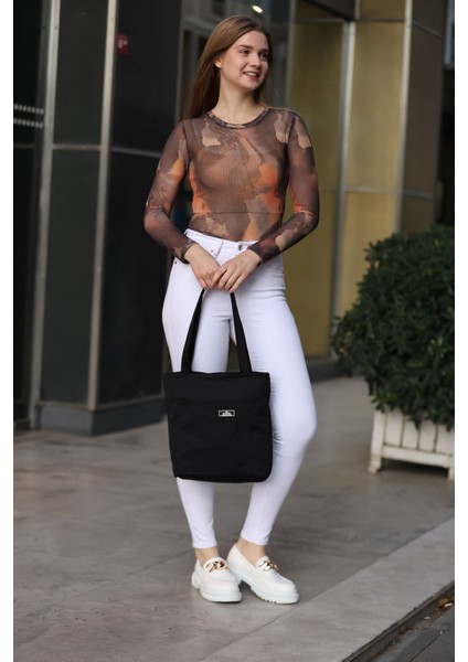 Via4 Siyah Fermuarlı Kol Ve Omuz Çantası 35x35 modelleri