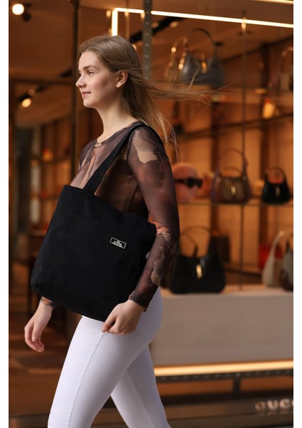 Via4 Siyah Fermuarlı Kol Ve Omuz Çantası 35x35 indirimleri