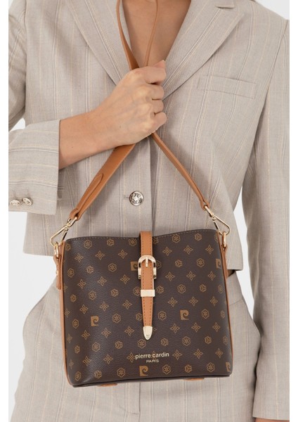 Kahve Monogram Kadın Omuz Çantası 05PC24K24104 fiyatları