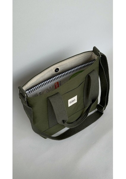 Kanvas Haki Çıtçıtlı Çanta Ayarlanabilir Çapraz Askılı Kadın El Ve Omuz Çantası U:30 E:35 G:10 Cm modelleri