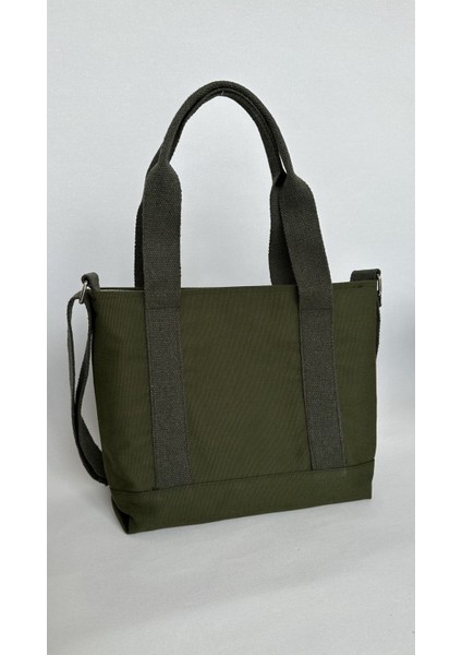 Kanvas Haki Çıtçıtlı Çanta Ayarlanabilir Çapraz Askılı Kadın El Ve Omuz Çantası U:30 E:35 G:10 Cm fırsatları