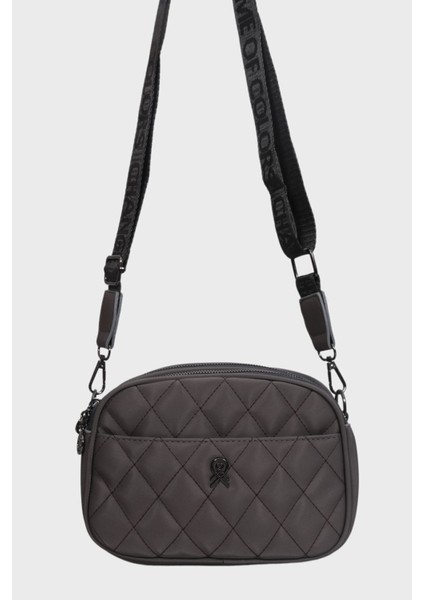 Kadın Koyu Gri Saten Nakışlı Astarlı 4 Bölmeli Ayarlanabilir Askılı Çapraz Ve Omuz Çanta modelleri