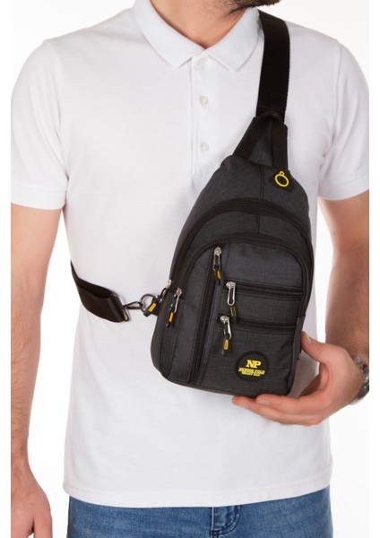 Unisex Siyah Su Geçirmez Usb Kulaklık Çıkışlı Omuz Çantası Çapraz Askılı Göğüs Çanta modelleri