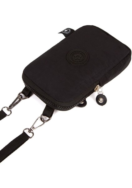 Kadın Siyah Krınkıl Suya Dayanıklı Telefon Bölmeli Mini Omuz ve Bel Çantası (Boy:19 EN:12CM) modelleri