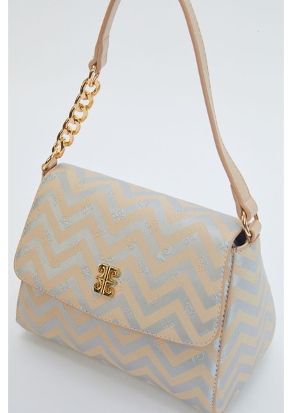 Bej Gümüş Kadın Omuz Çantası 05PO24Y1969 modelleri