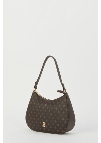 Kahve Monogram Kadın Omuz Çantası 05PO23Y1724