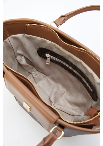 Kahve Monogram Kadın Omuz Çantası 05PO23Y1717 fırsatları