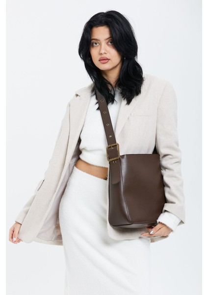 Kemer Detaylı Dante Kadın Çapraz Çanta Kahverengi fiyatları