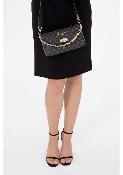 Siyah Monogram Kadın Omuz Çantası 05PC24K24107 fiyatları