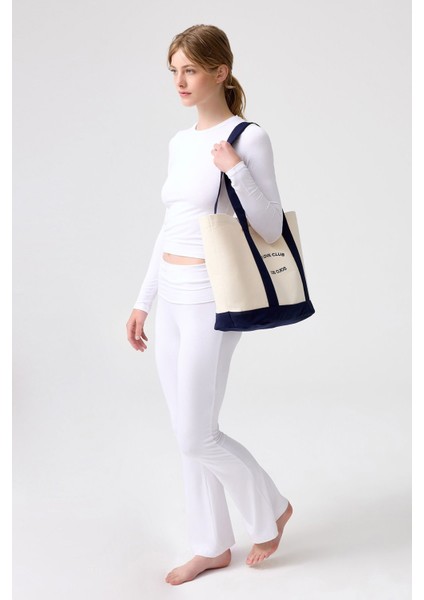 X Melodi Pamuklu Omuz Çantası Shopper Bag modelleri