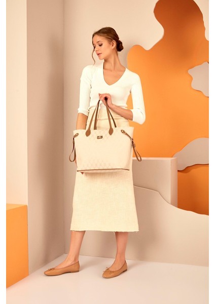 Bej Kadın Omuz Çantası 05PO22Y1649