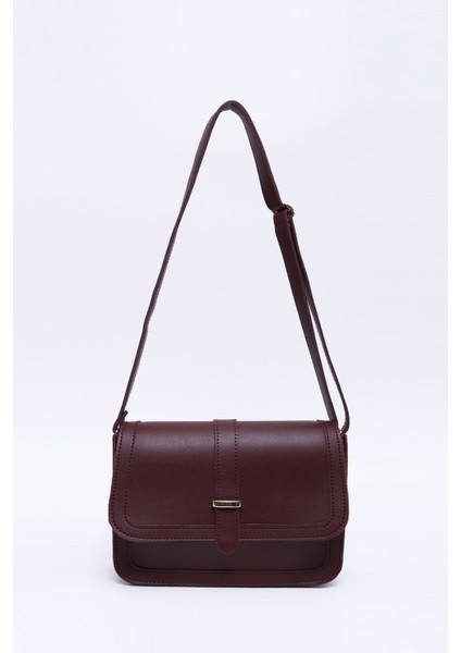 Bordo Shk127 Deri Iç Fermuar Cepli Çıtçıt Kapamalı El,Kol Ve Omuz Çantası U:17 E:22 G:7 Cm fiyatları