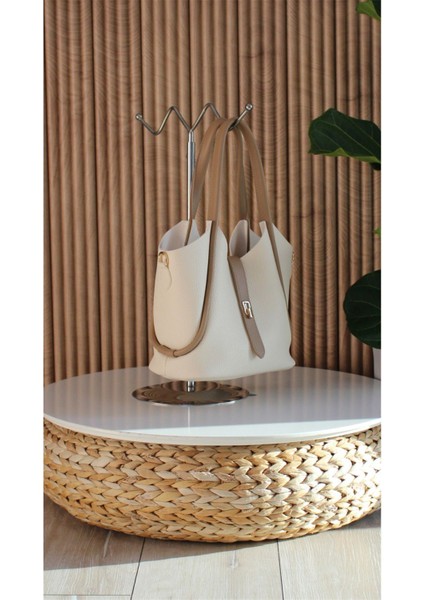 Krem Yavrulu Deri Omuz Çantası Sara fırsatları