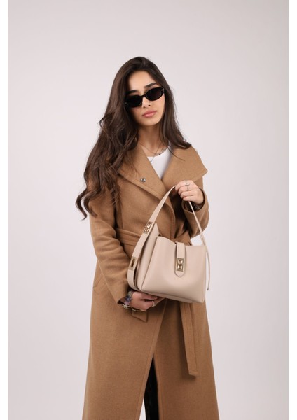 Kadın Vizon Gold Kilit Detay Aksesuarlı Ayarlanabilir Kilit Askılı El Kol Ve Omuz Çantası fiyatları