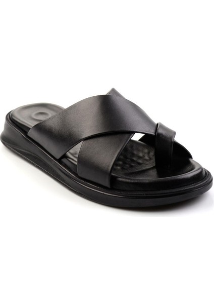 Siyah Leather Erkek Terlik E04433002243 fiyatları
