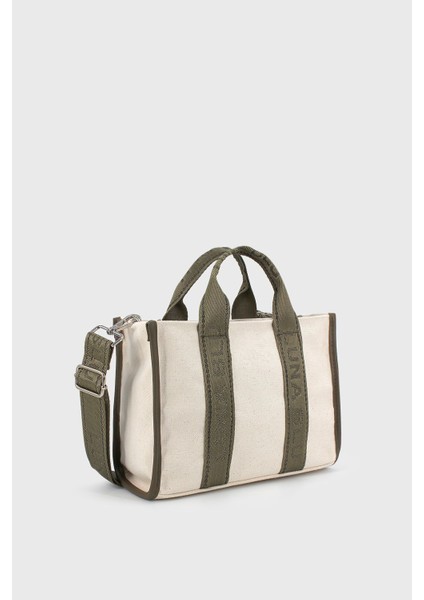 Kadın Haki Kanvas Çapraz Askılı Çanta