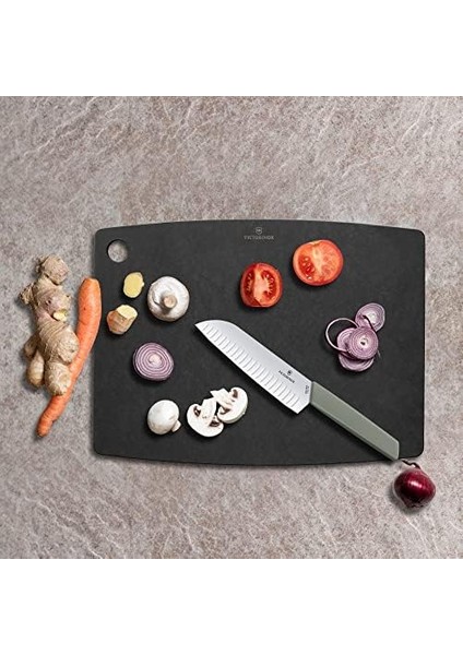 Kesme Tahtası Kitchen Serisi, Bıçakları Koruyucu, Bulaşık Makinesinde Yıkanabilir, Uzun Ömürlü, L (44,4 x 33 x 0,6, Düz Siyah modelleri