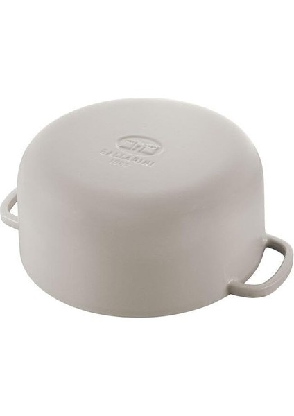 Bellamonte Fırın Tenceresi, Kızartma Tenceresi, Dutch Oven, Emaye Dökme Demir, Yuvarlak, 24 Cm, 4 L, Fildişi Beyazı
