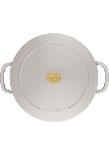 Bellamonte Fırın Tenceresi, Kızartma Tenceresi, Dutch Oven, Emaye Dökme Demir, Yuvarlak, 24 Cm, 4 L, Fildişi Beyazı