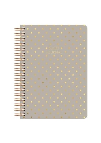 Color Noktalı Bullet Journal Pro Defter Shine Kum 17X24
