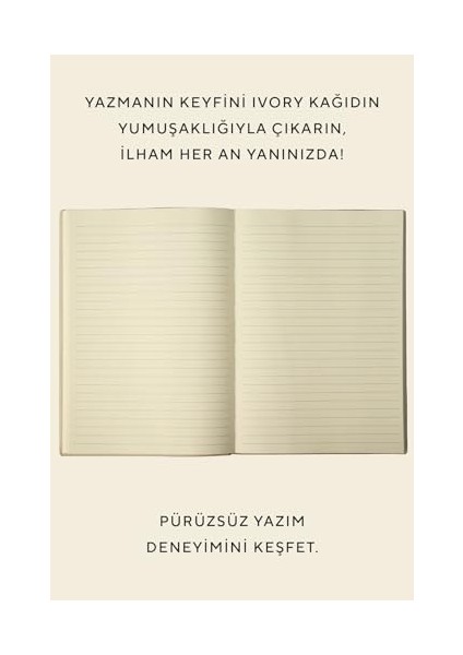 Esnek Kapak Defter A5 Krem 128 Yp. Çizgili