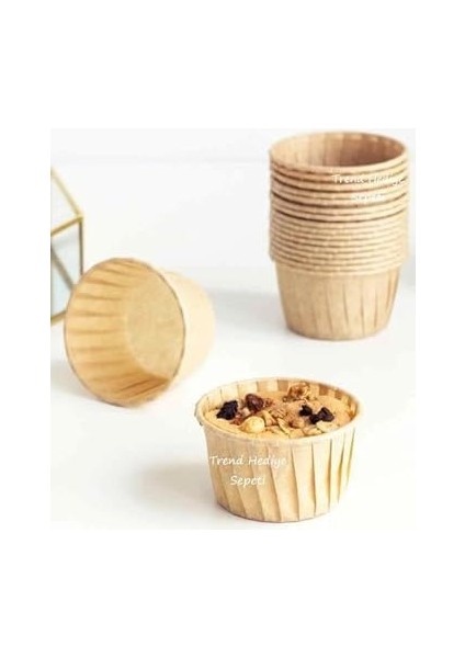 Hediye Sepeti Kraft Muffin Cupcake Kalıbı Kek Kapsülü 50'li