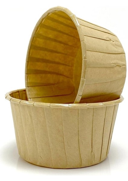 Hediye Sepeti 50'li Büyük Boy Xl Kraft Muffin Cupcake Kalıbı Jumbo Kek Kapsülü, Airfryer Uyumlu