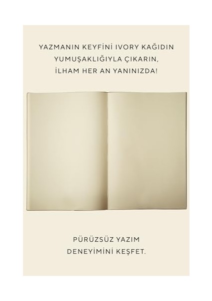 Esnek Kapak Defter B5 Krem 128 Yp. Çizgisiz (Düz)
