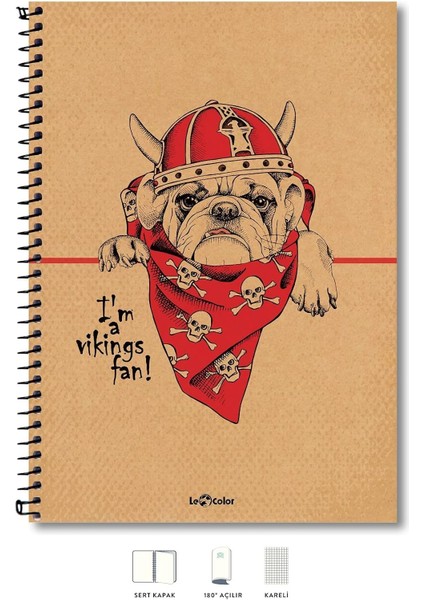 Color A4 Defter Kareli 200 Syf Köpek Eco