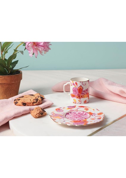 Pinky Desen1 Tabaklı Kahve Fincanı 80CC