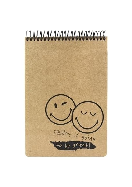 Smiley Bloknot A5 100 Yaprak Çizgili (Sert Kraft Kapak)