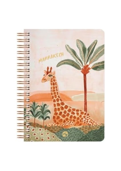 Color Marrakech Spiralli Defter Çizgili Zürafa 17X24 cm