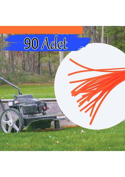 Hazır 28 cm Motorlu Tırpan Kare Misinası 4 mm 90 Adet Çim Ot Biçme Teli Extra Güçlü Profesyonel indirimleri