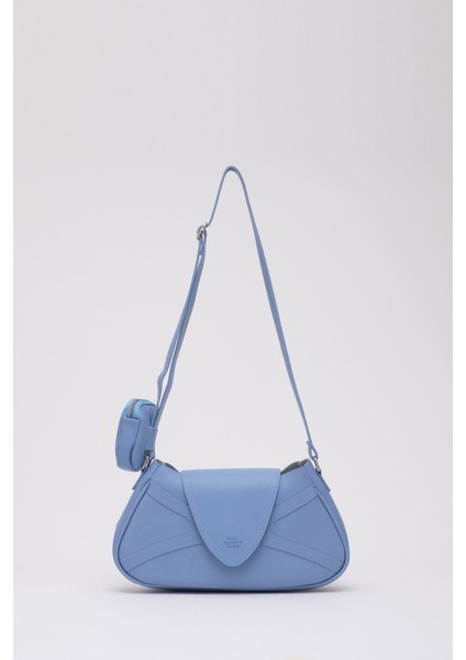 Mavi Shk96 Deri Tek Bölmeli Cüzdanlı Kol Ve Omuz Çantası U:18 E:32 G:8 Cm