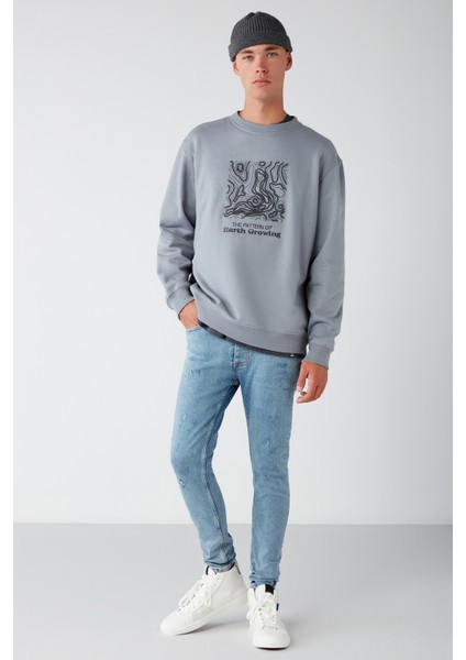 Earth Relaxed Gri Sweatshirt fırsatları