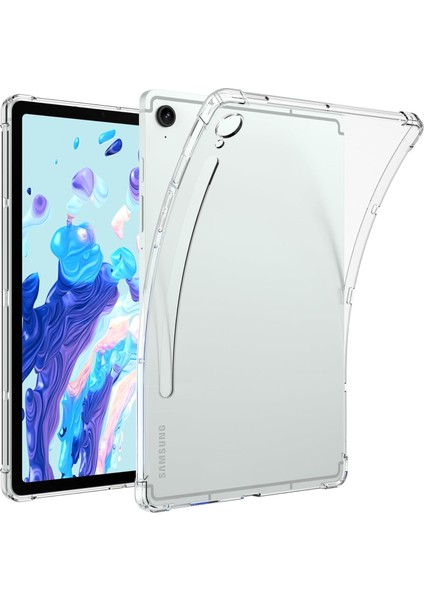 Samsung Galaxy Tab S9 Fe/S10 Fe 10.9 Tablet Uyumlu Kılıf Darbe Önleyici Kebarlı Anti Shock Şeffaf Silikon Kapak Slim Sm-X510 X520
