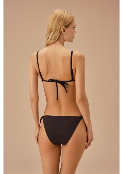 Cora Ince Bağcıklı Dokulu Bikini Alt fırsatları