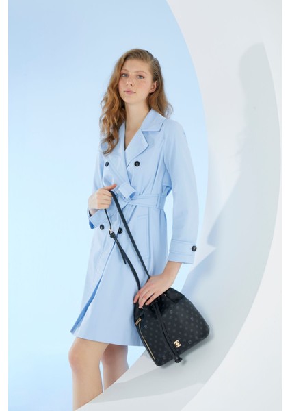 Siyah Monogram Kadın Omuz Çantası 05PO22Y1544