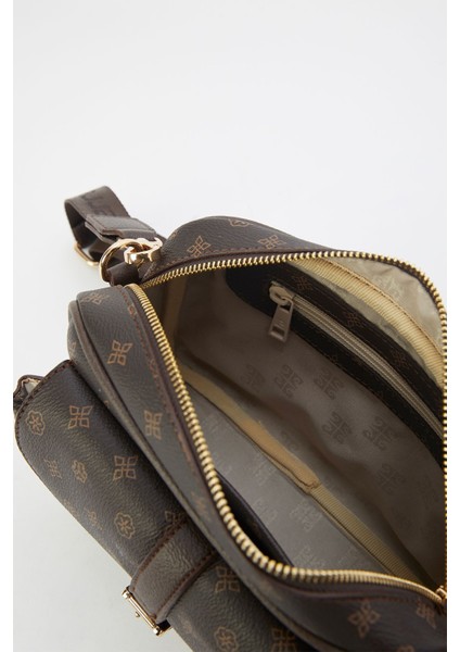 Kahve Monogram Kadın Omuz Çantası 05PO23Y1726 fırsatları