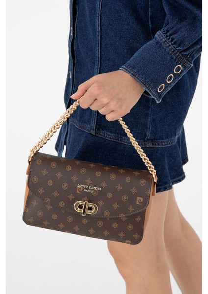 Kahve Monogram Kadın Omuz Çantası 05PC24K24107 fiyatları