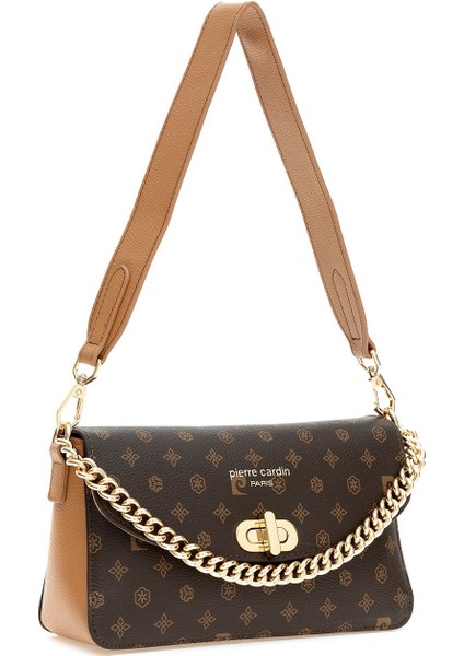 Kahve Monogram Kadın Omuz Çantası 05PC24K24107 indirimleri